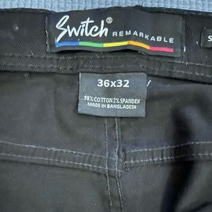 Men’s black jeans size 36x32 slim taper fit